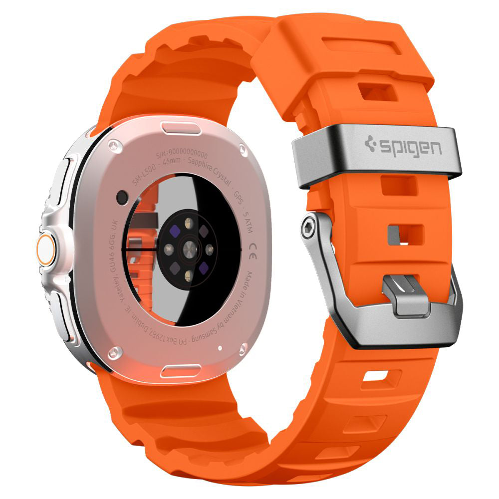 Curea smartwatch Spigen Watchband WBS2 (AMP10152) compatibil cu Samsung Galaxy Watch8 40mm/Watch8 44mm/Watch8 Classic, Portocaliu