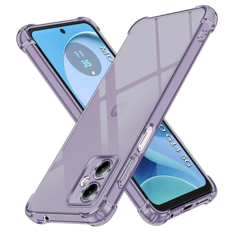 Husa de protectie Techsuit Shockproof Clear Silicone compatibil cu Motorola Moto G14, Negru Fumuriu