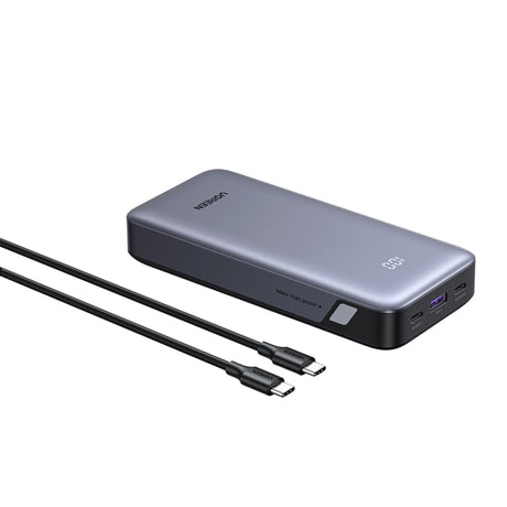 Baterie externa Ugreen PB532 (55989B), 20000mAh, USB / 2x Type-C, 30W, Gri