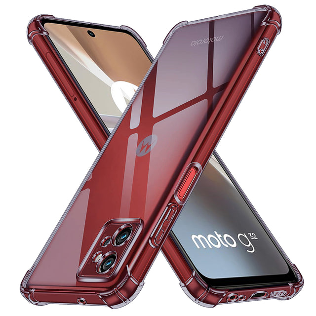 Husa de protectie Techsuit Shockproof Clear Silicone compatibil cu Motorola Moto G32, Negru Fumuriu