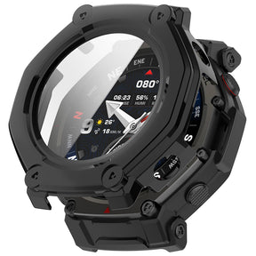 Folie de protectie smartwatch Techsuit Defense360 Pro + Screen Protector compatibil cu Amazfit T-Rex 3 Pro 48mm, Negru
