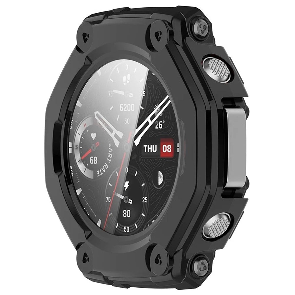 Folie de protectie smartwatch Techsuit Defense360 Pro + Screen Protector compatibil cu Amazfit T-Rex 3, Negru