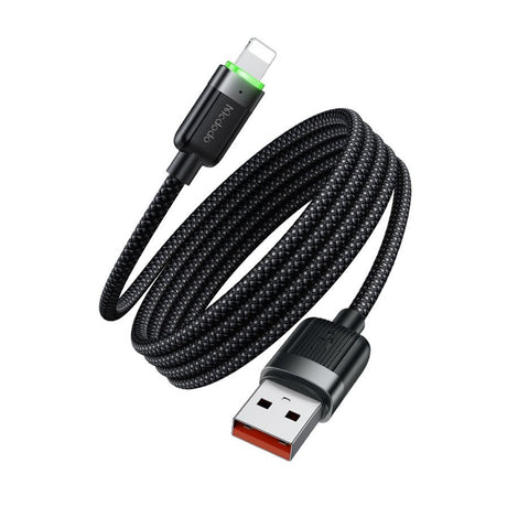 Cablu Mcdodo Self-Winding Series (CA-6000), USB-A to Lightning, 3A, 1.2m, Negru