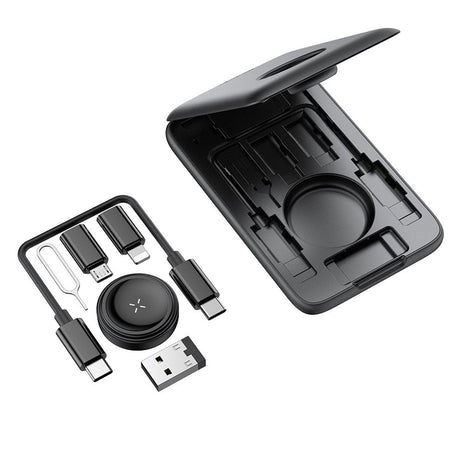 Incarcator Mcdodo 8in1 Accessory Organizer (CH-2440), with Built-in Apple Watch Charger, Fast Charging, Portable Design, Negru
