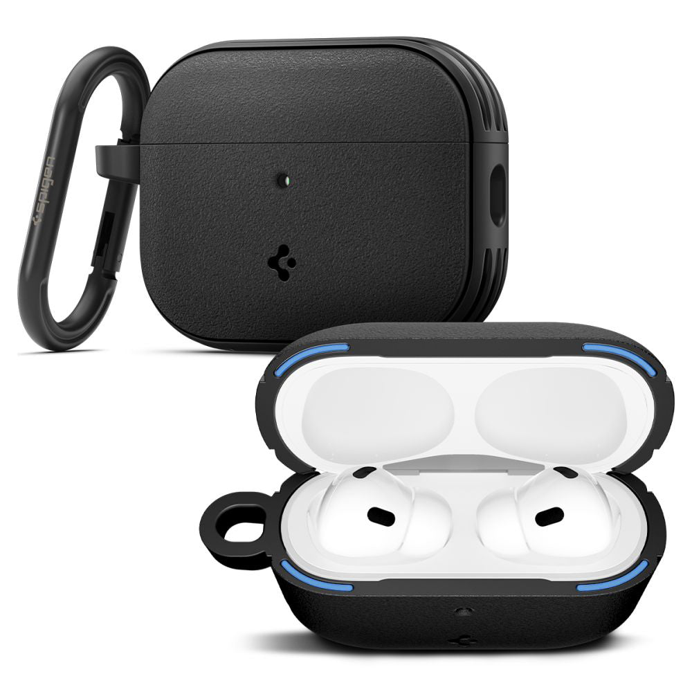 Casti Spigen Protection Case Vault (ACS09826), for Apple AirPods Pro 3, Air Space Technology, Aluminum Holder, Negru Mat