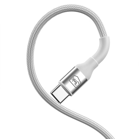 Cablu 3mk Hyper N-Series, Type-C to Type-C, Fast Charge, 60W, 20V/3A, 1m, Alb