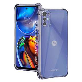 Husa de protectie Techsuit Shockproof Clear Silicone compatibil cu Motorola Moto E32 / Moto E32s, Negru Fumuriu