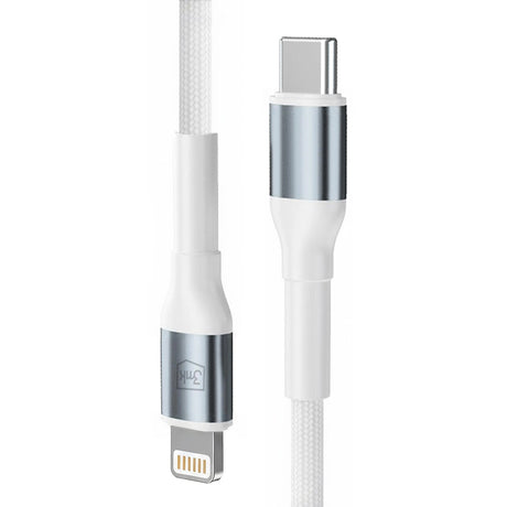 Cablu 3mk Hyper N-Series, Type-C to Lightning, 20W, 9V/2A, 1m, Alb