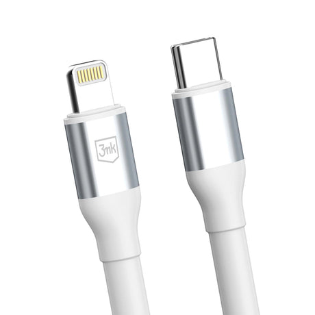 Cablu 3mk Hyper N-Series, Type-C to Lightning, 20W, 9V/2A, 1m, Alb
