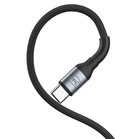 Cablu 3mk Hyper N-Series, USB to Type-C, 18W, QC 3.0, 9V/2A, 1m, Negru