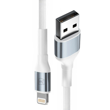 Cablu 3mk Hyper N-Series, USB to Lightning, 12W, 5V/2.4A, 2m, Alb