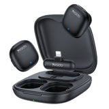 Casti Yesido (set de 2) Wireless Lavalier Microphones (KR20), 3in1 Receiver, Lightning, AI Noise Reduction, 2.4GHz, Negru