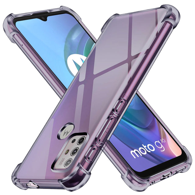 Husa de protectie Techsuit Shockproof Clear Silicone compatibil cu Motorola Moto G10 / Moto G20 / Moto G30, Negru Fumuriu