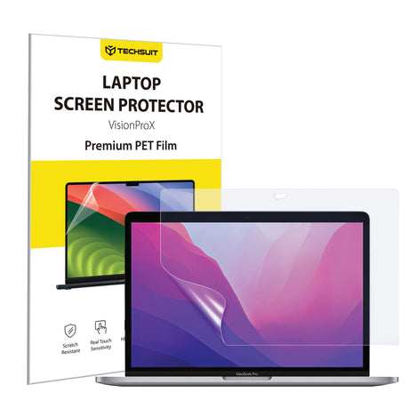 Husa de protectie MacBook Techsuit VisionProX Anti-Blue Light compatibil cu MacBook Pro 13" (2016/2018/2019/2020/2022), Transparent Mat