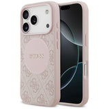 Husa de protectie Guess 4G Circle Classic Logo MagSafe (GUHMP17LP4PGRSGP) compatibil cu iPhone 17 Pro, Roz