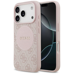 Husa de protectie Guess 4G Circle Classic Logo MagSafe (GUHMP17LP4PGRSGP) compatibil cu iPhone 17 Pro, Roz