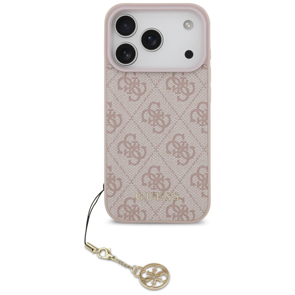 Husa de protectie Guess Hardcase 4G Charm Cradle MagSafe (GUHMP17LGF4GCP) compatibil cu iPhone 17 Pro, Roz
