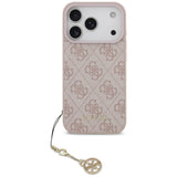 Husa de protectie Guess Hardcase 4G Charm Cradle MagSafe (GUHMP17LGF4GCP) compatibil cu iPhone 17 Pro, Roz