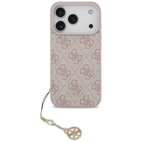 Husa de protectie Guess Hardcase 4G Charm Cradle MagSafe (GUHMP17LGF4GCP) compatibil cu iPhone 17 Pro, Roz