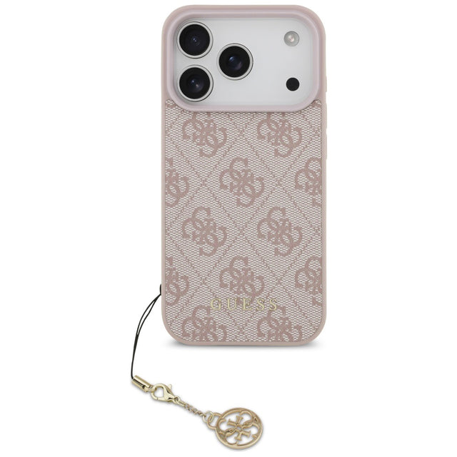 Husa de protectie Guess Hardcase 4G Charm Cradle MagSafe (GUHMP17LGF4GCP) compatibil cu iPhone 17 Pro, Roz