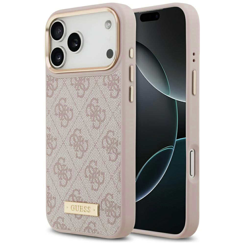 Husa de protectie Guess Hardcase 4G compatibil cu iPhone 17 Pro Max, Roz
