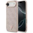 Husa de protectie Guess Hardcase 4G Triangle Logo MagSafe (GUHMP17MP4GTDGMP) compatibil cu iPhone 17 Air, Roz