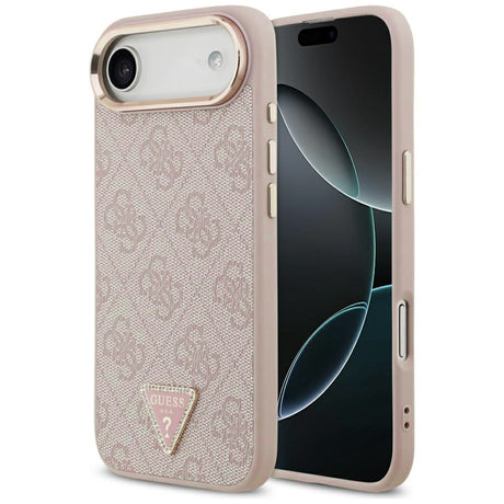 Husa de protectie Guess Hardcase 4G Triangle Logo MagSafe (GUHMP17MP4GTDGMP) compatibil cu iPhone 17 Air, Roz