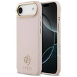 Husa de protectie Guess Grained Strass Logo MagSafe (GUHMP17MPGCRMDEP) compatibil cu iPhone 17 Air, Roz
