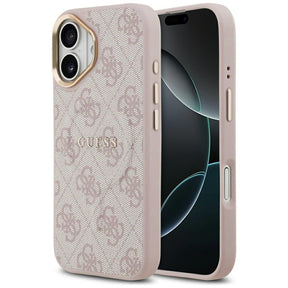 Husa de protectie Guess Hardcase 4G Classic MagSafe (GUHMP17SP4MSEGCP) compatibil cu iPhone 17, Roz