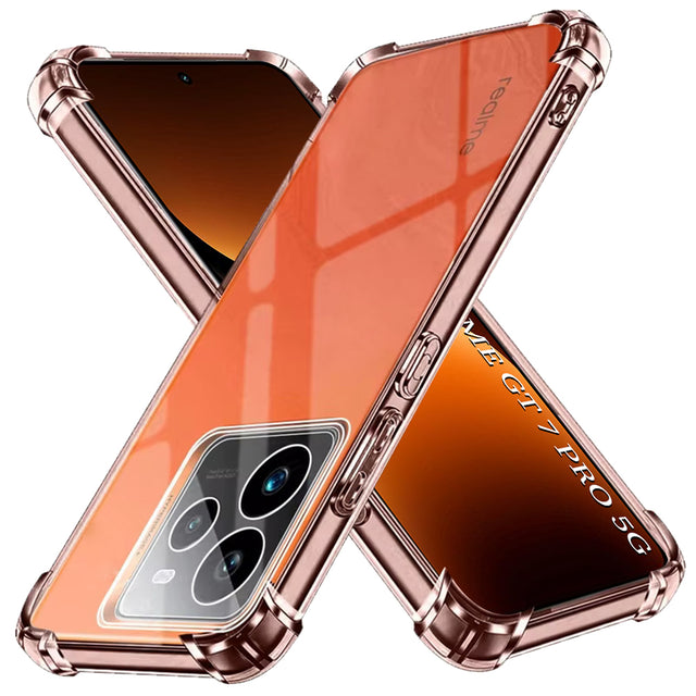 Husa de protectie Techsuit Shockproof Clear Silicone compatibil cu Realme GT 7 Pro, Transparent