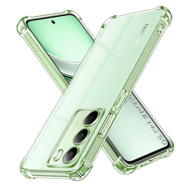 Husa de protectie Techsuit Shockproof Clear Silicone compatibil cu Realme 14x, Transparent