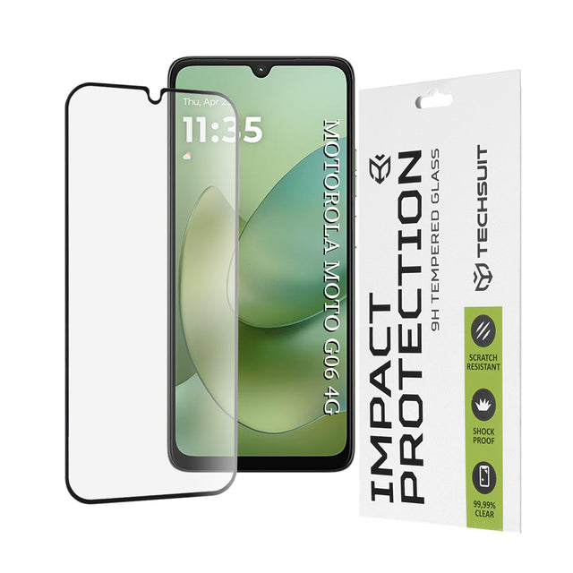 Folie de protectie Techsuit 111D Full Cover / Full Glue Glass compatibil cu Motorola Moto G06 / Moto G06 Power, Negru