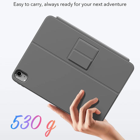 Husa de protectie tableta ESR Flex Keyboard Case compatibil cu iPad 10 (2022) 10.9 / 11 (2025), Gri Inchis