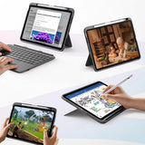 Husa de protectie tableta ESR Flex Keyboard Case compatibil cu iPad Air 4 (2020) / Air 5 (2022) / Air 11 (2024) / Air 11 (2025) / Air 11 (2026), Gri Inchis