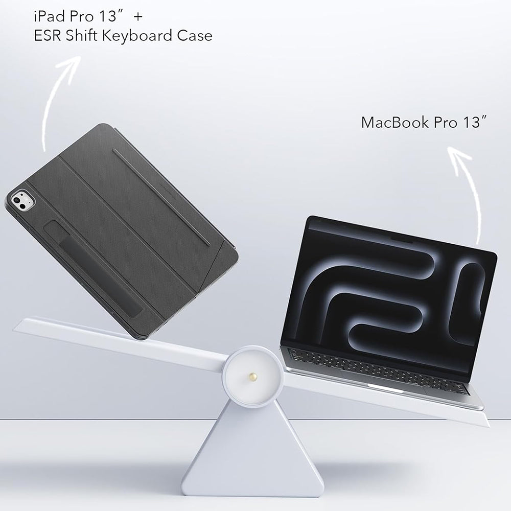 Husa de protectie tableta ESR Shift Keyboard Case compatibil cu iPad Pro 13 (2024) / iPad Pro 13 (2025), Gri Inchis