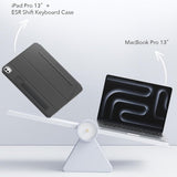 Husa de protectie tableta ESR Shift Keyboard Case compatibil cu iPad Pro 13 (2024) / iPad Pro 13 (2025), Gri Inchis
