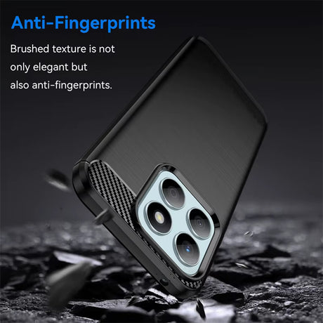 Husa de protectie Techsuit Carbon Silicone compatibil cu Honor 400 Smart 5G / 400 Smart 4G / X7d 4G, Negru