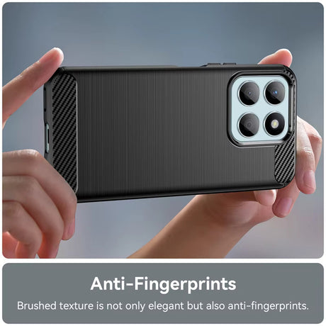 Husa de protectie Techsuit Carbon Silicone compatibil cu Honor 400 Smart 5G / 400 Smart 4G / X7d 4G, Negru