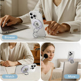 Suport ESR Phone Grip Stand (2K6180361), Magnetic, 360°, 5.2mm Ultra-thin, with HaloLock Universal Ring, Lavanda