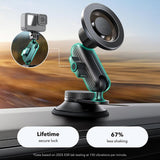 Suport ESR OmniLock (2B5240162), for Dashboard, 360°, Magnetic, Flexible Ball-joint Arm, Aluminum, Negru /Carbon Fiber