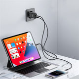 Incarcator Yesido (YC68), with Digital Display, Quick Charge, for Phone, Tablet, USB, Type-C, 20W, Negru