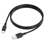 Cablu Borofone Lenny Series (BX113), USB to Type-C, Silicone, 3A, 1m, Negru