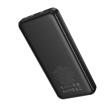 Baterie externa Borofone Clever Series (BJ80), 2x USB, Type-C, Indicator LED, QC 3.0, 22.5W, PD20W, 37Wh, 10000mAh, Negru