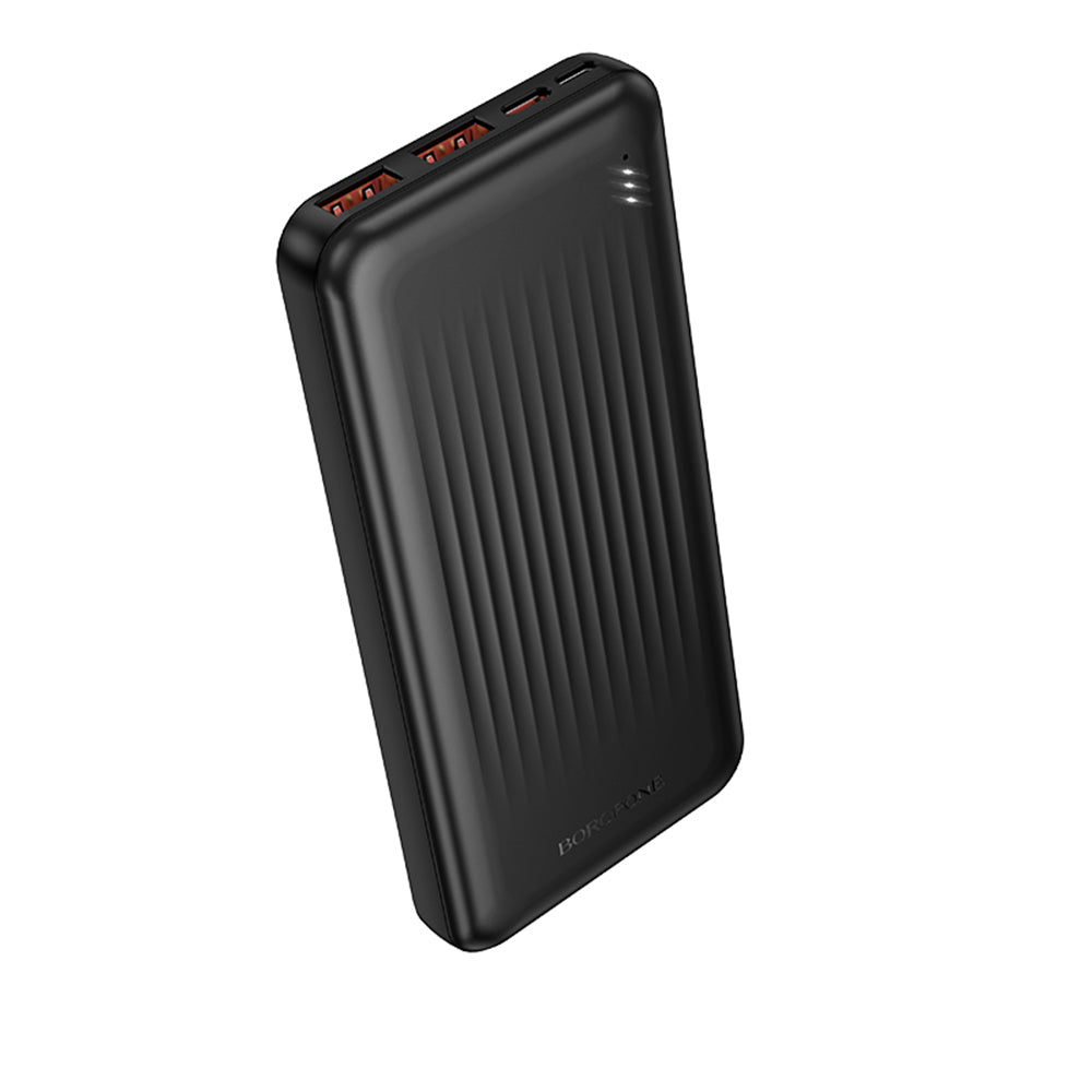 Baterie externa Borofone Clever Series (BJ80), 2x USB, Type-C, Indicator LED, QC 3.0, 22.5W, PD20W, 37Wh, 10000mAh, Negru