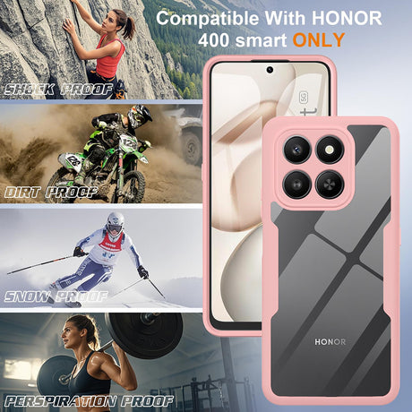 Folie de protectie Techsuit ColorVerse 360 Series + compatibil cu Honor 400 Smart 5G / 400 Smart 4G / X7d 4G, Roz