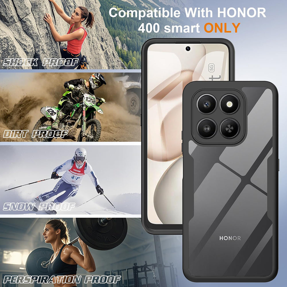 Folie de protectie Techsuit ColorVerse 360 Series + compatibil cu Honor 400 Smart 5G / 400 Smart 4G / X7d 4G, Negru