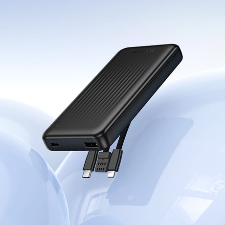Baterie externa Borofone Clever Series (BJ79), with Built-in 3x Cable, USB, USB-C, Lightning, Indicator, 2A, 10000mAh, Negru