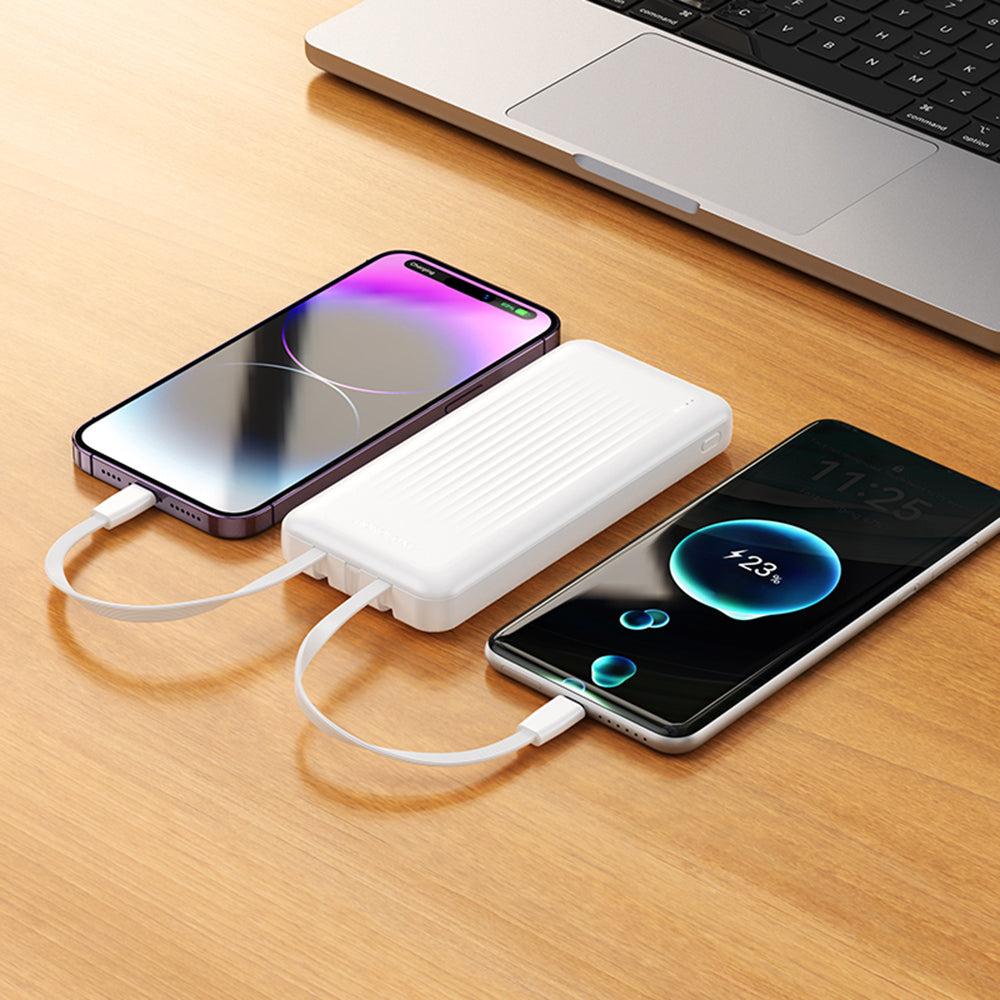 Baterie externa Borofone Clever Series (BJ79), with Built-in 3x Cable, USB, USB-C, Lightning, Indicator, 2A, 10000mAh, Negru