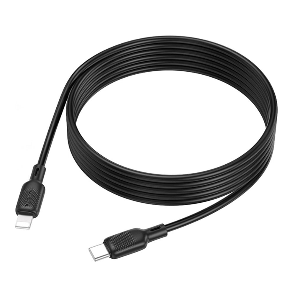 Cablu Borofone Lenny Series (BX113), Type-C to Lightning, 27W, Silicone, 2m, Negru