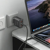 Incarcator Yesido (YC144), 2x USB-C / USB-A, 65W, GaN, Negru